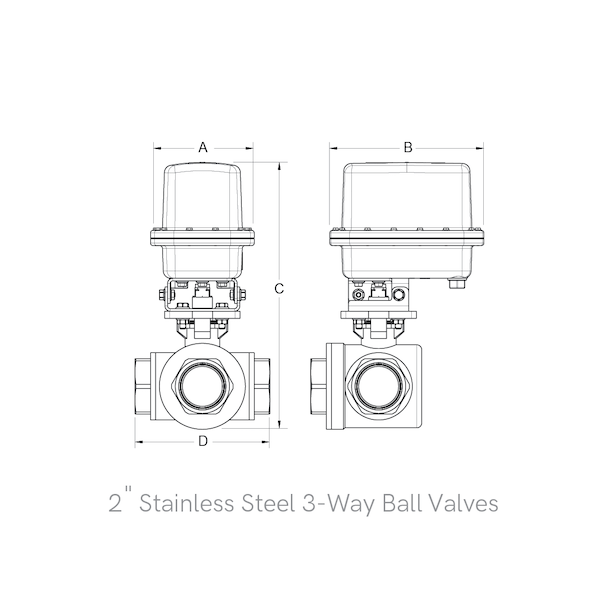 Stainless Steel 3-Way Ball Valves