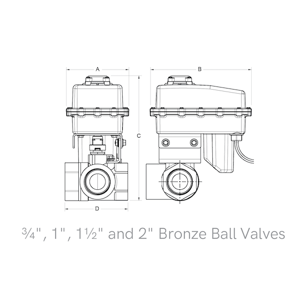 3-Way Bronze Ball Valves